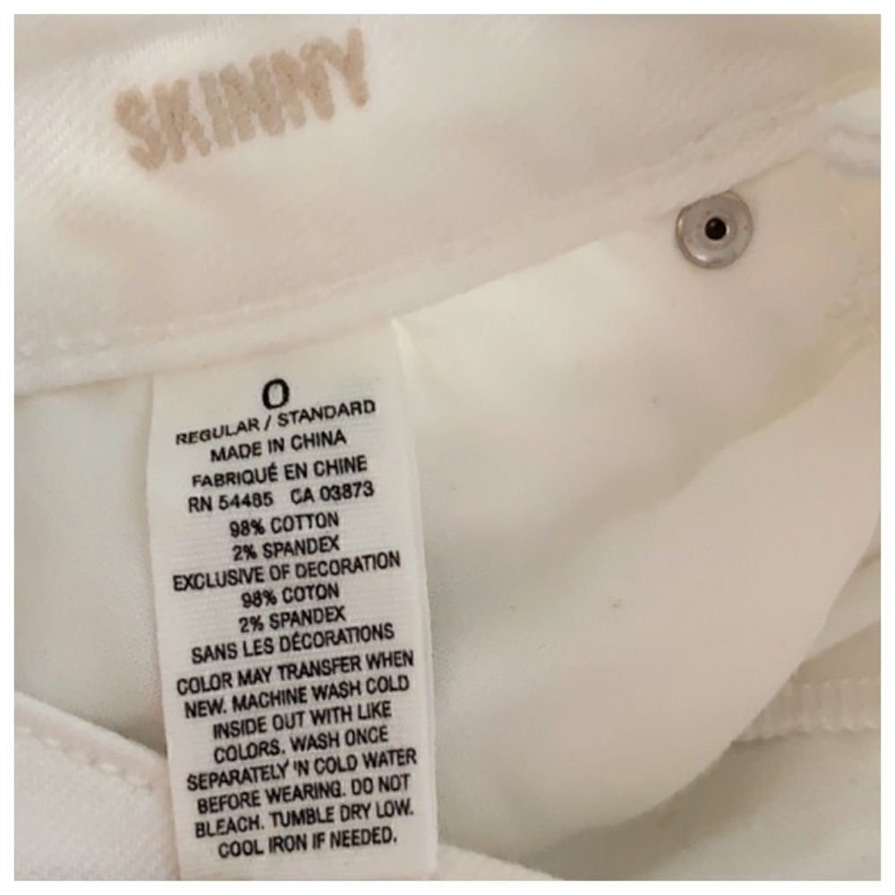 American Eagle AEO White Skinny Studded Jeans Size 0 - Picture 4 of 5